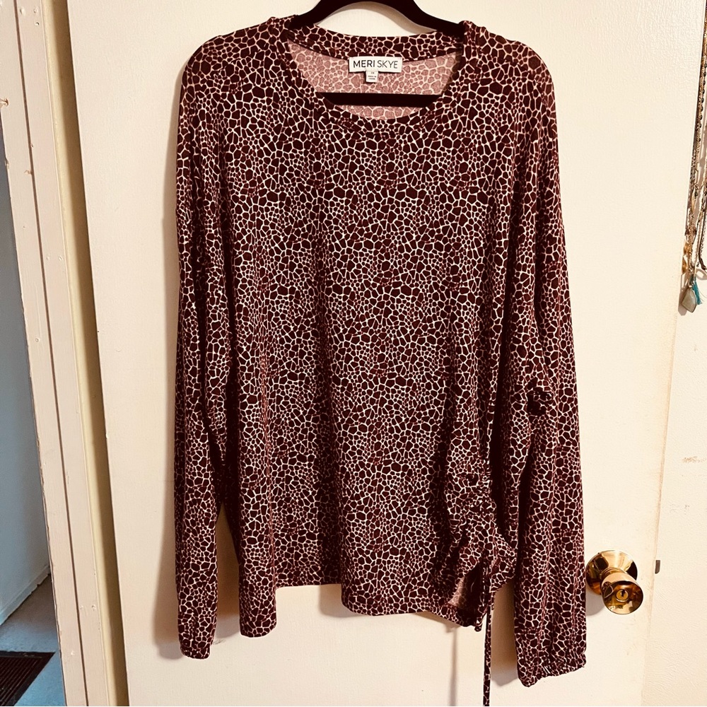Meri Skye Long Sleeve Ruched Top